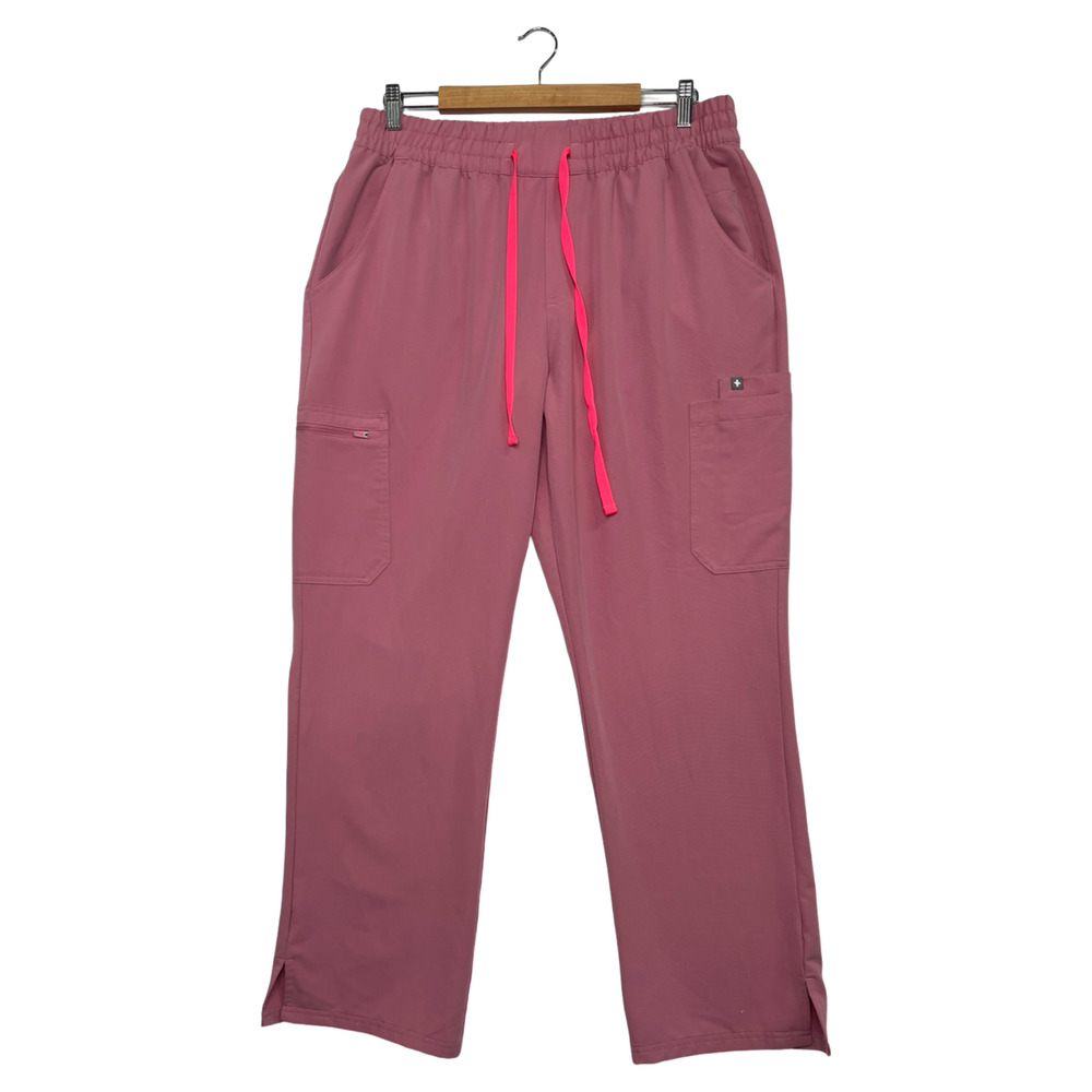 FIGS Straight Leg Scrub Pants in Chalk Pink